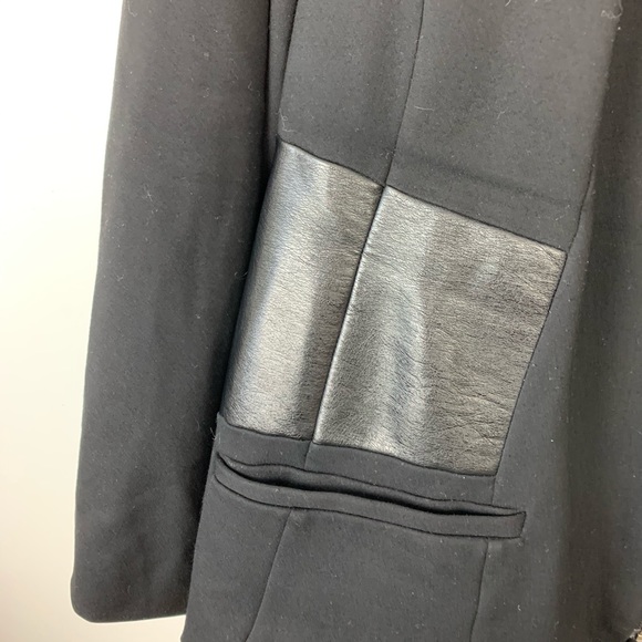 TORRID Blazer BLACK PONTE & FAUX LEATHER Tie 4X - Picture 2 of 6